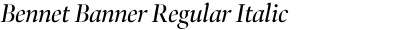 Bennet Banner Regular Italic